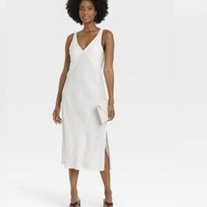 Target A New Day Midi Dress White Size S NWT
